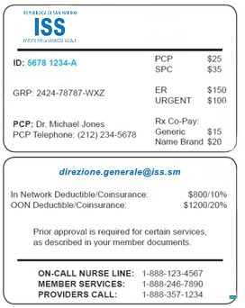 Download San Marino health insurance card Photoshop template
